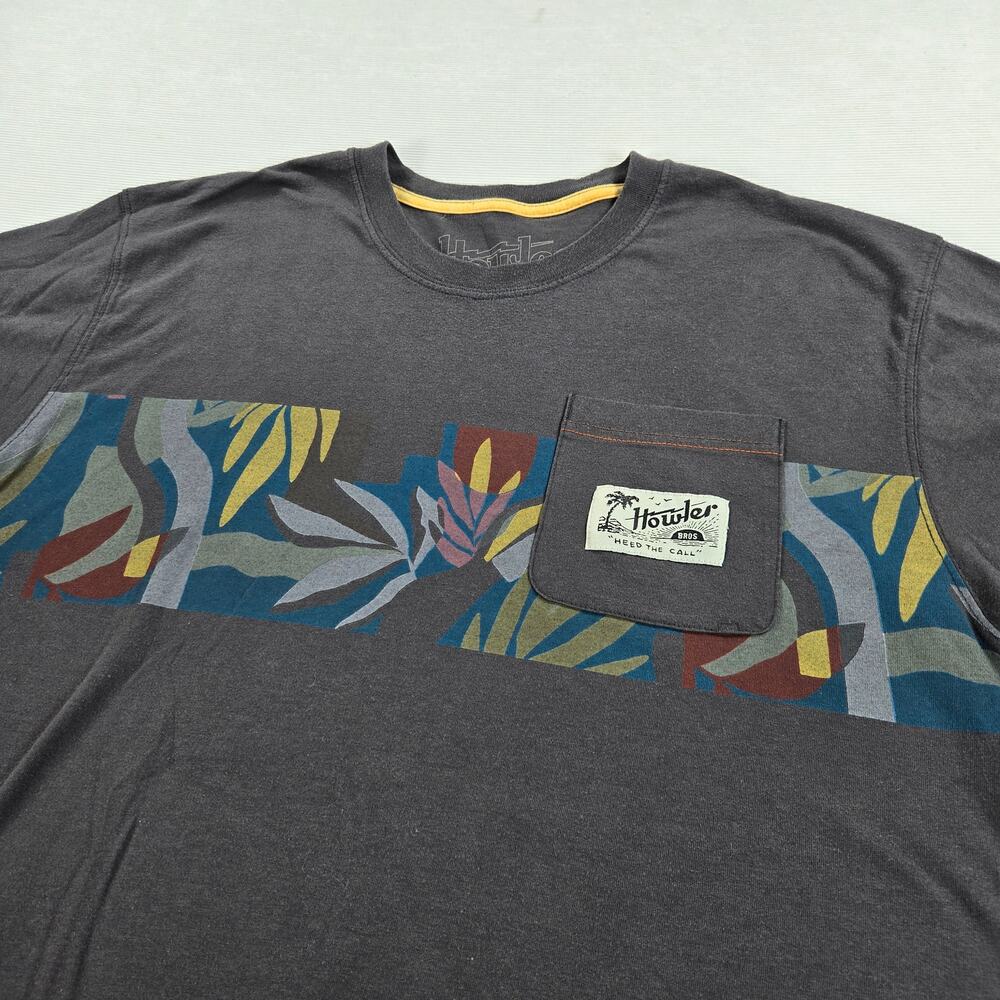 Howler Bros Savannah Strip Select Pocket T Shirt in Antique Black Men's Size XL